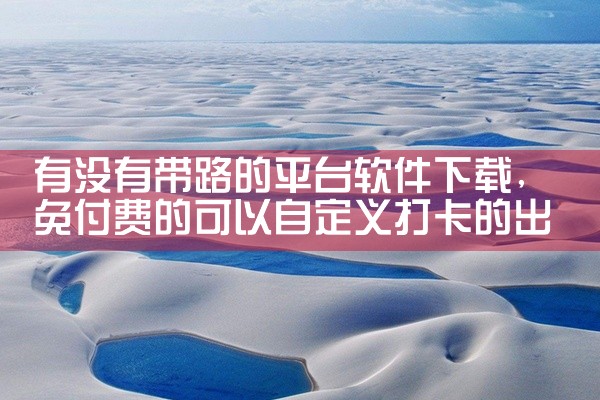 有没有带路的平台软件下载