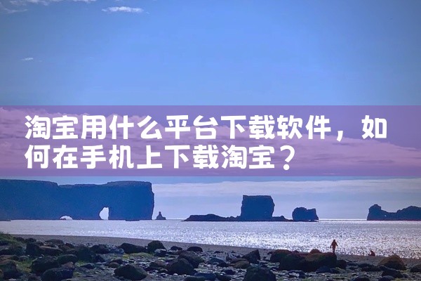淘宝用什么平台下载软件